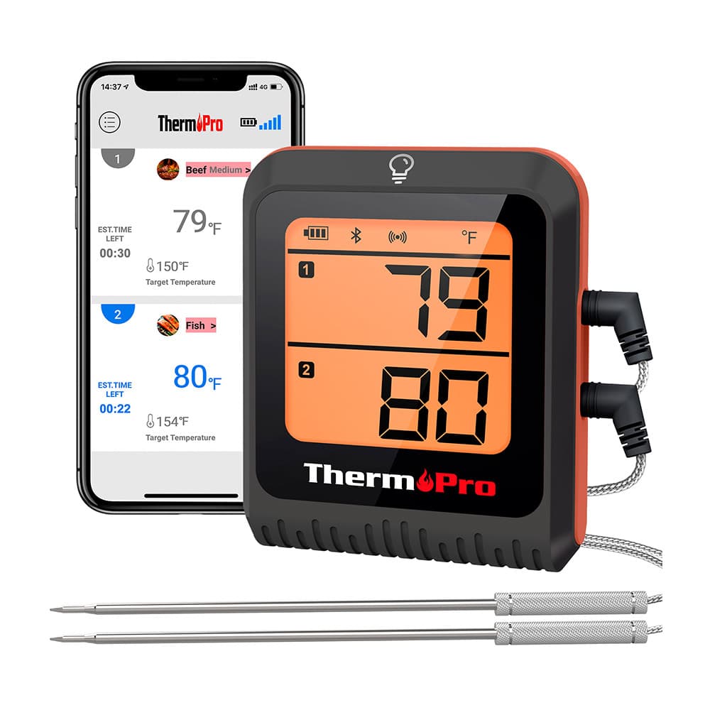 ThermoPro Termômetro Digital p/Carne Tp920w Sonda Dupla