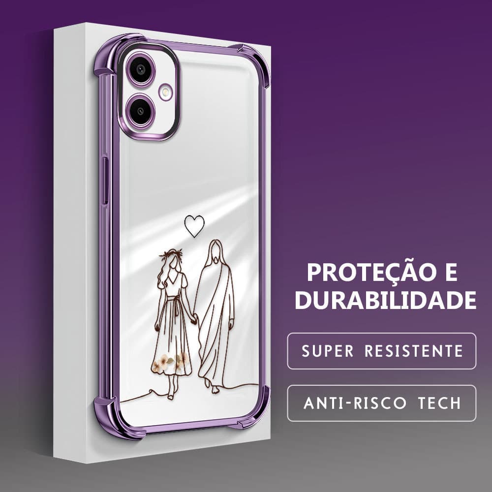 Capinha Anti-Queda Transparente Para Samsung Galaxy A06 Capa De Celular Macia Jesus FS0853