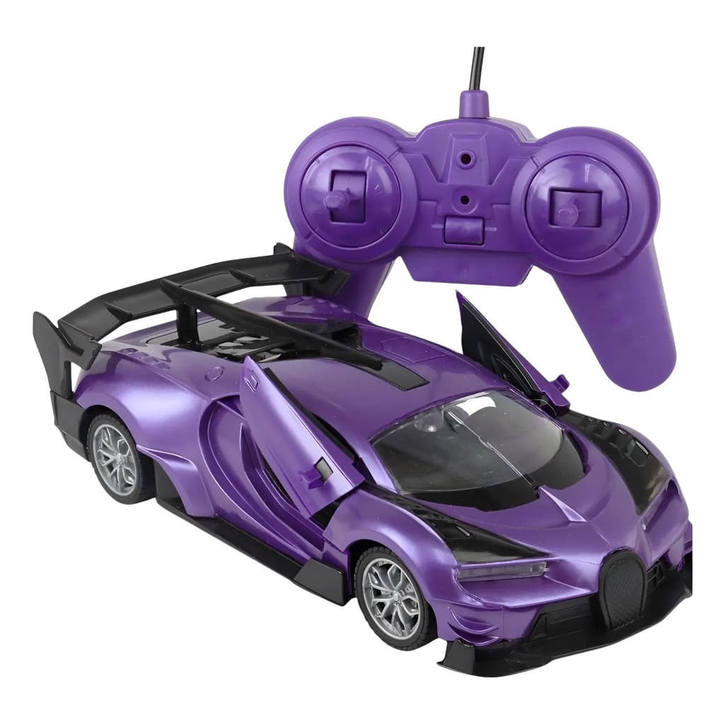 Carrinho De Controle Remoto Abre Portas Automático Luxo - Cor: Roxo