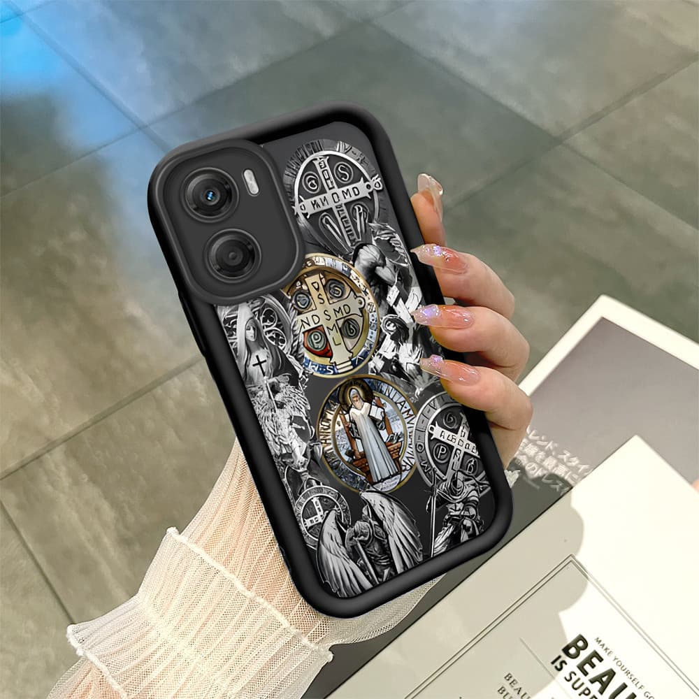 Capinha Para Motorola Moto G06 Capa De Celular Macia Silicone Protetora Preta Case BTY 6850