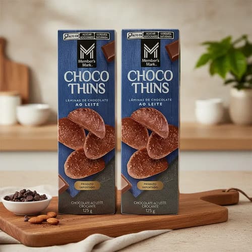 Kit 2 Choco Thins  Lâminas De Chocolate Crocante Importado