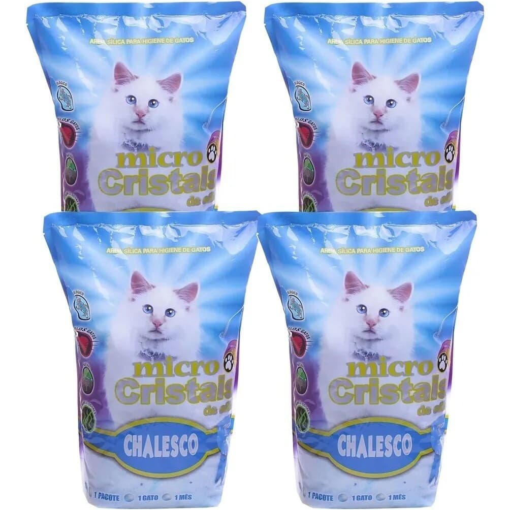 Areia para Gato Silica Chalesco Areia Sanitaria para Gato ( 4 Pacotes )