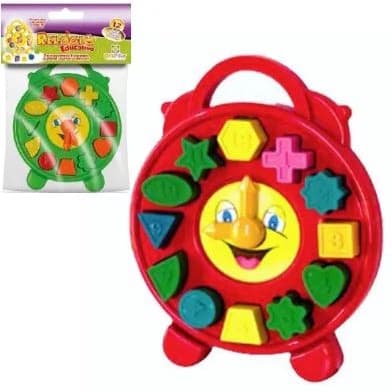 Relógio Educativo Brinquedo De Encaixe Pedagógico Educativo Didático infantil números Criança Menino Menina 122899