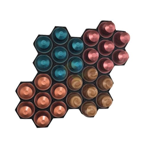  Kit Com 6 Suporte Parede Organizador Capsula Nespresso