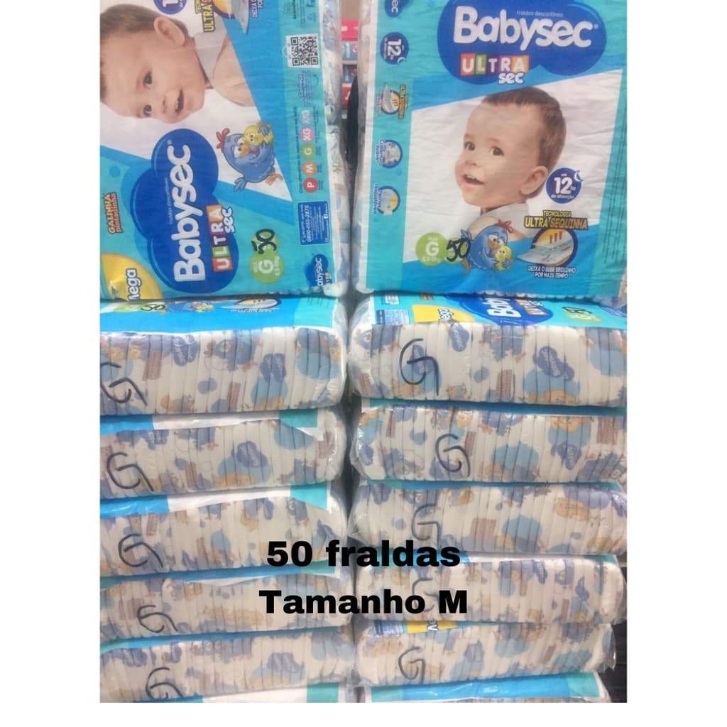 Fralda Descartável Babysec - Promoção Galinha Pintadinha - Tamanho M (5 a 9kg) - 50 Unidades