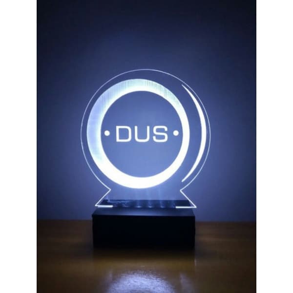 Luminaria Abajur Led seu logo personalizado Led RGB 16 cores com controle  remoto