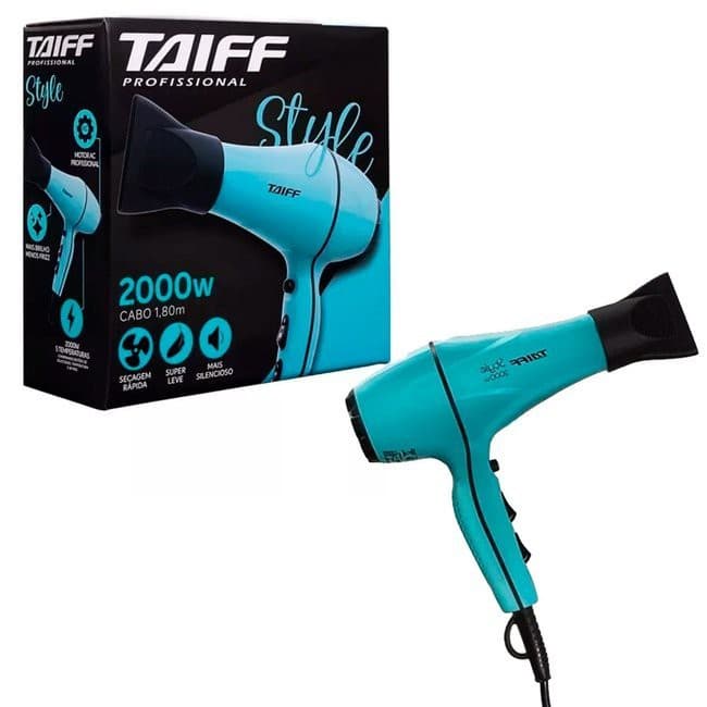 Secador De Cabelo Taiff Style 2000w - 110v Profissional Azul