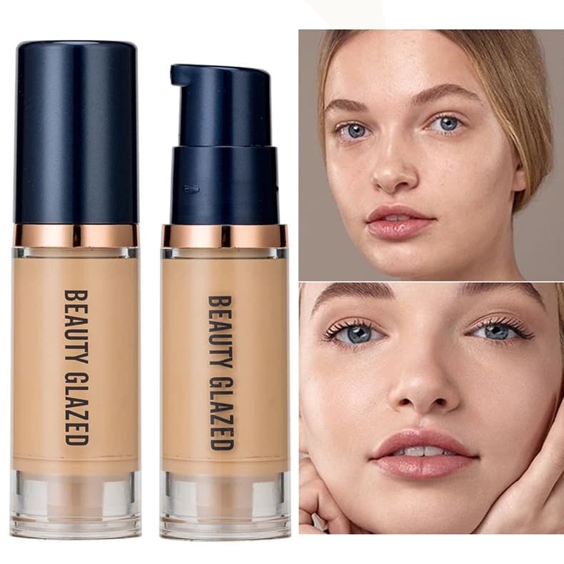 Base Líquida Hidratante Com Controle De Oleosidade De Longa Duração Fosco/Fácil De Aplique Claro Clareadora/Maquiagem Corretiva Iluminadora Facial