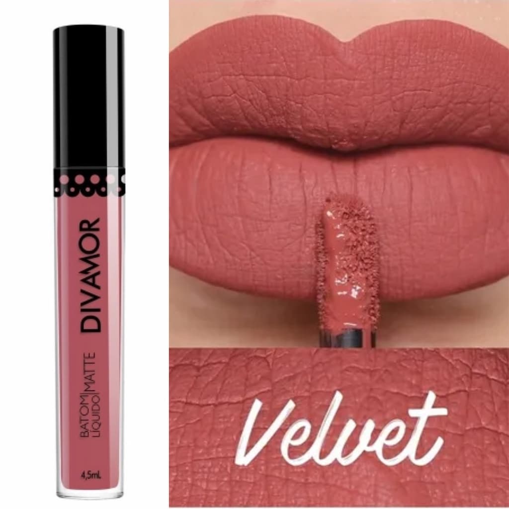Batom Líquido Matte Divamor Velvet