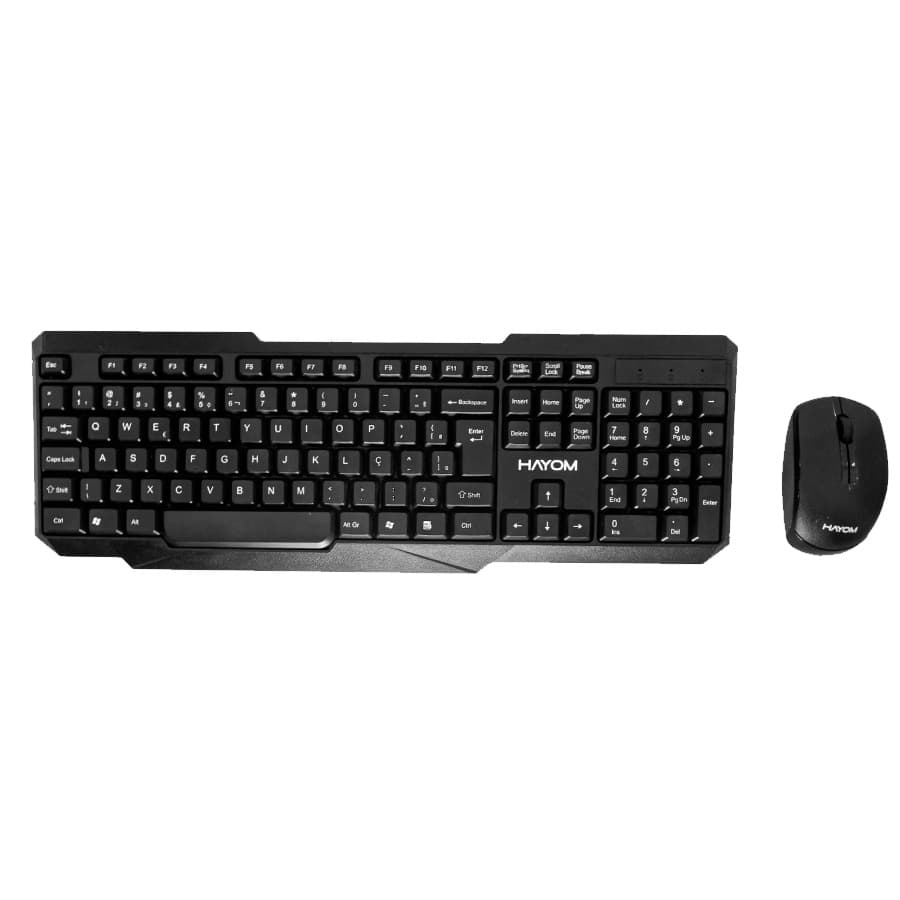 Kit Teclado e Mouse Office Sem Fio Preto Hayom TC3210