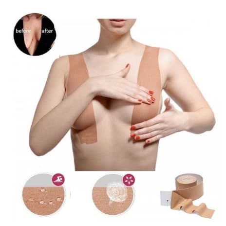 Sutiã Adesivo Fita Boob Taype levanta Seios BooB Up Invisível