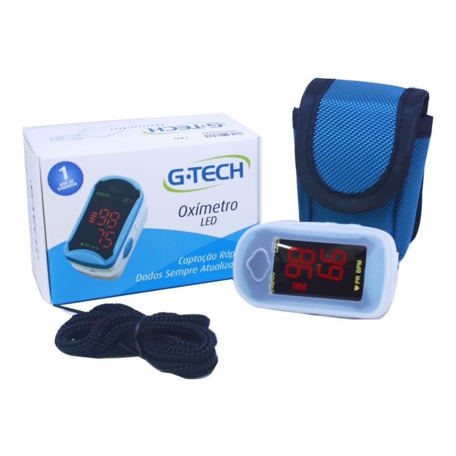 Oxímetro De Dedo Digital Portátil Com Registro Na Anvisa Gtech