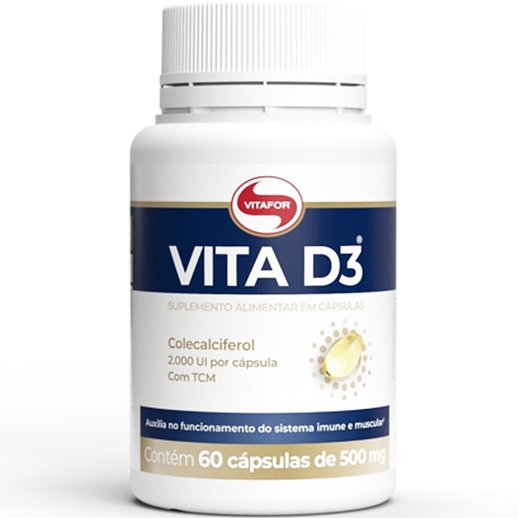 Vita D3 60cáps Vitamina D Original Vitafor