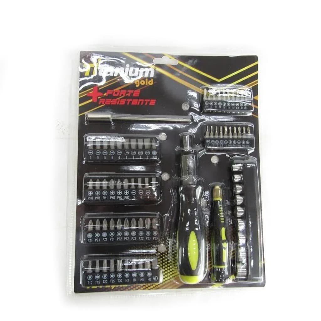 Jogo De Soquetes Com Chave Catraca Com 72 Peças 1/4 05517 Titanium