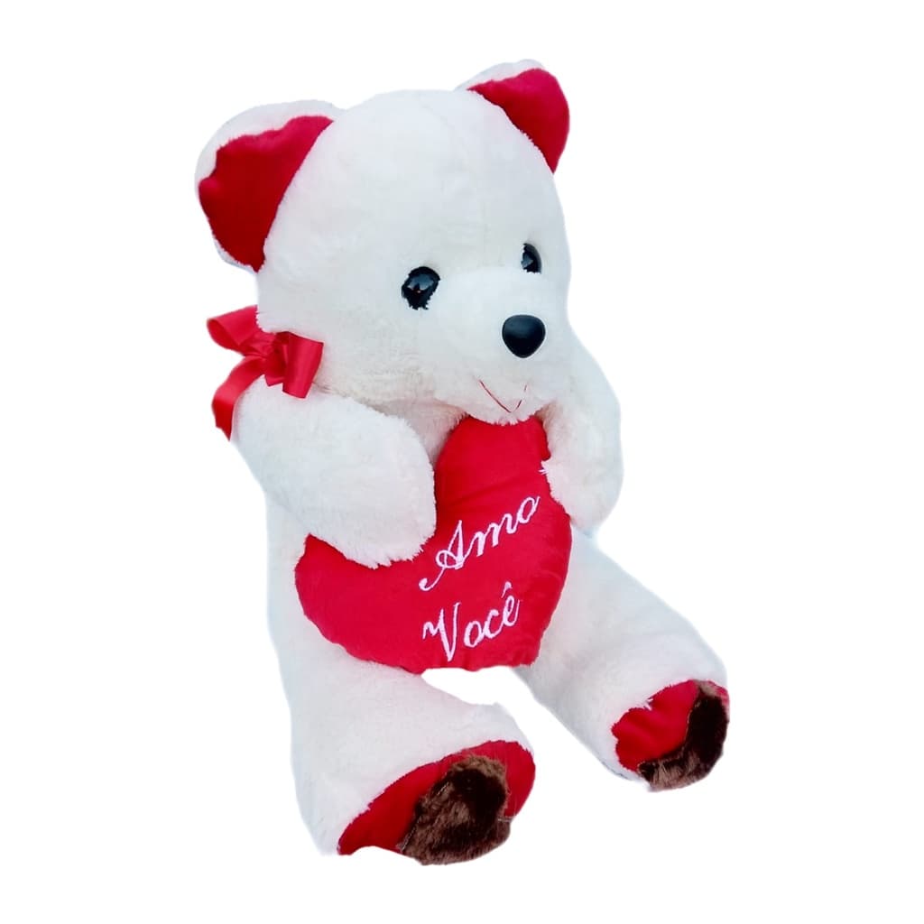 urso grande de pelúcia 65cm-perna articulada presente namorada