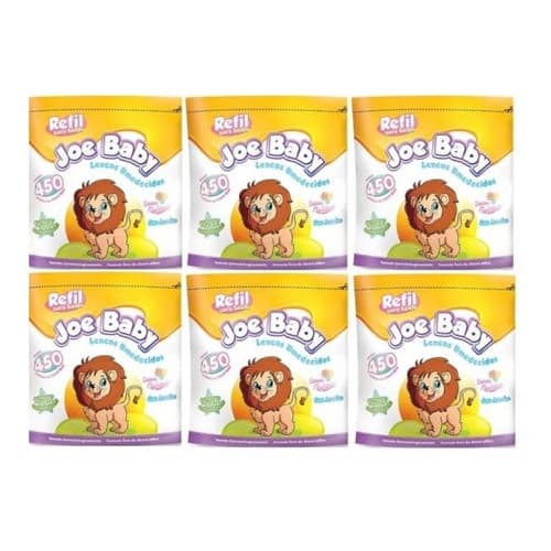 KIT 3150 LENCOS UMEDECIDOS JOE BABY AZUL (1 Balde E 6 Refis)