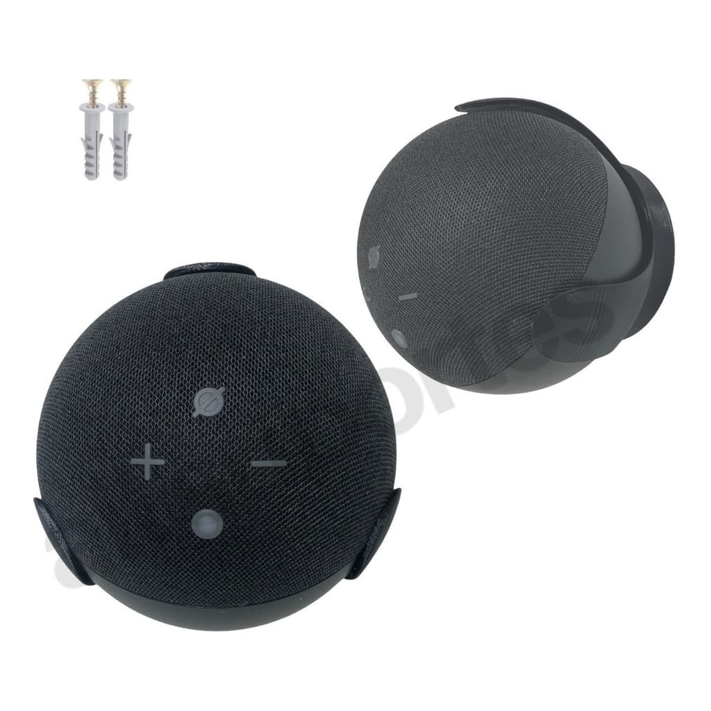 Suporte Base De Parede Alexa Echo Dot 4 C/ Parafusos Buchas