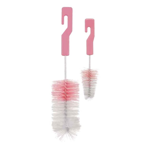 Kit 2 Escovas P/ Lavar Mamadeira Bico Garrafa Bebe e copos de Nylon para bebe menino e menina