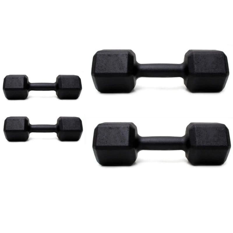 Halter halteres sextavados pares 4kg e 8kg total 24kg equipamento academia academia peso musculação aparelho de academia