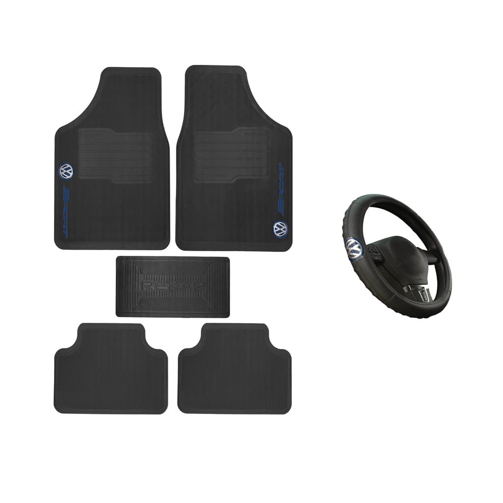 Tapete Automotivo Volkswagen Borracha + Capa de Volante Universal