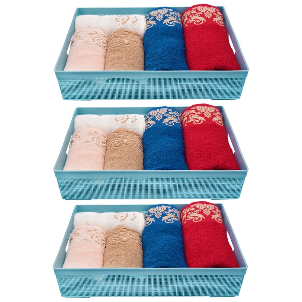 Kit 3 Cesta Organizador Multiuso Banheiro Quarto Lavanderia Grande 11,5 Litros