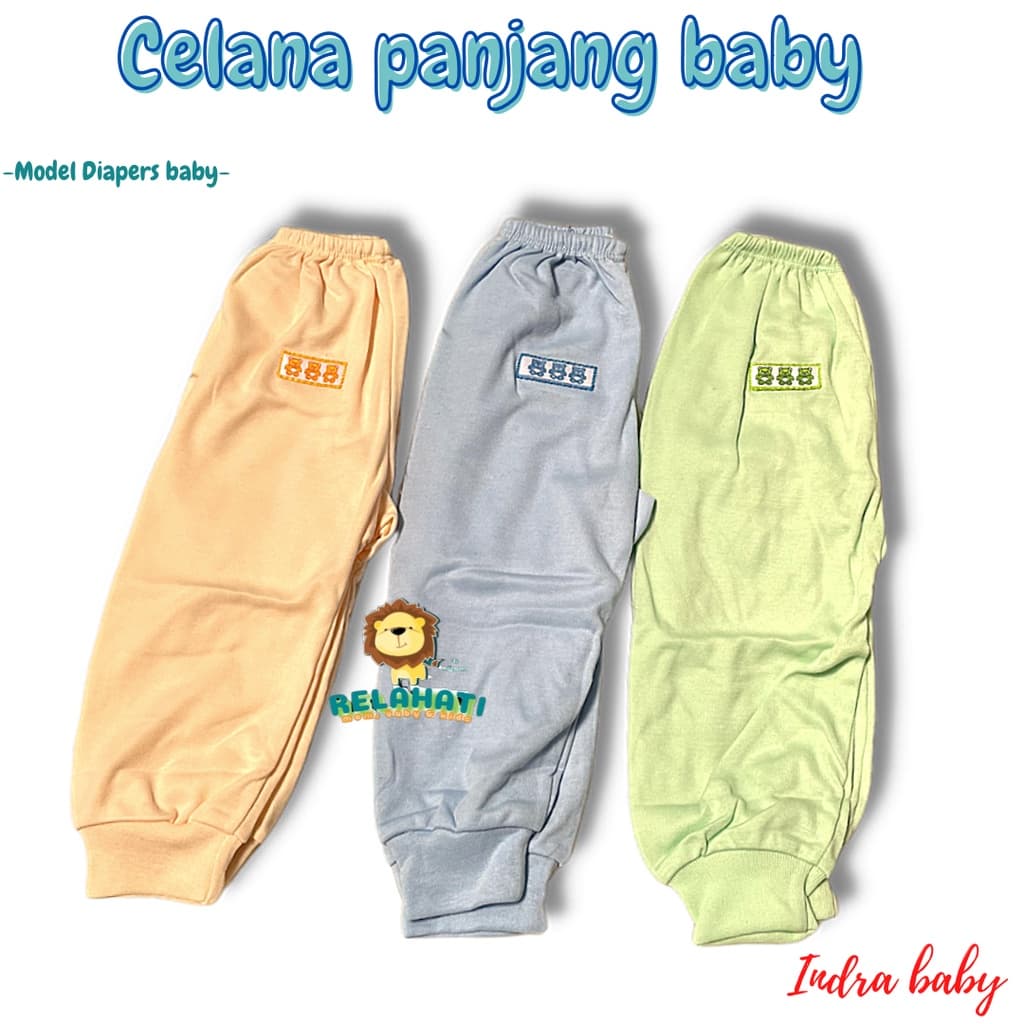 Preço Para 3 PCS Pamper Indra Baby Calças Compridas Fraldas Modelo Cor Lisa Tamanho Recém-Nascido SML XL