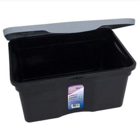 Caixa Organizadora Multiuso Com Tampa 5 Litros Preta Arqplast 25468PM Caixa Plástica Organizadora Preta Para Cozinha
