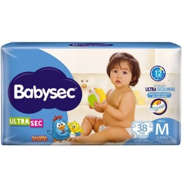 Fralda Descartável Galinha Pintadinha Babysec M 38 uni Promocao