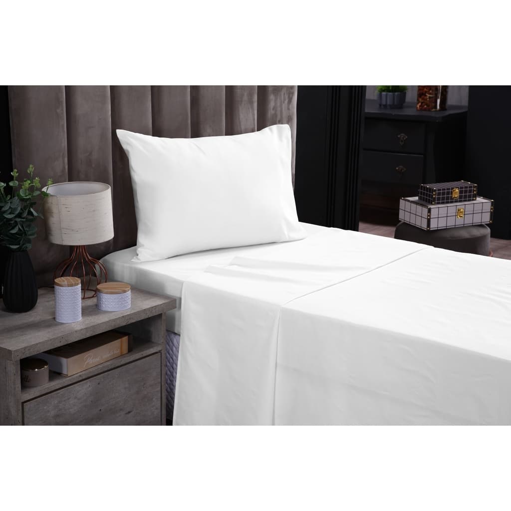 Jogo de Lençol Solteiro 3 peças para Cama Box Algodão 200 Fios - casal - queen