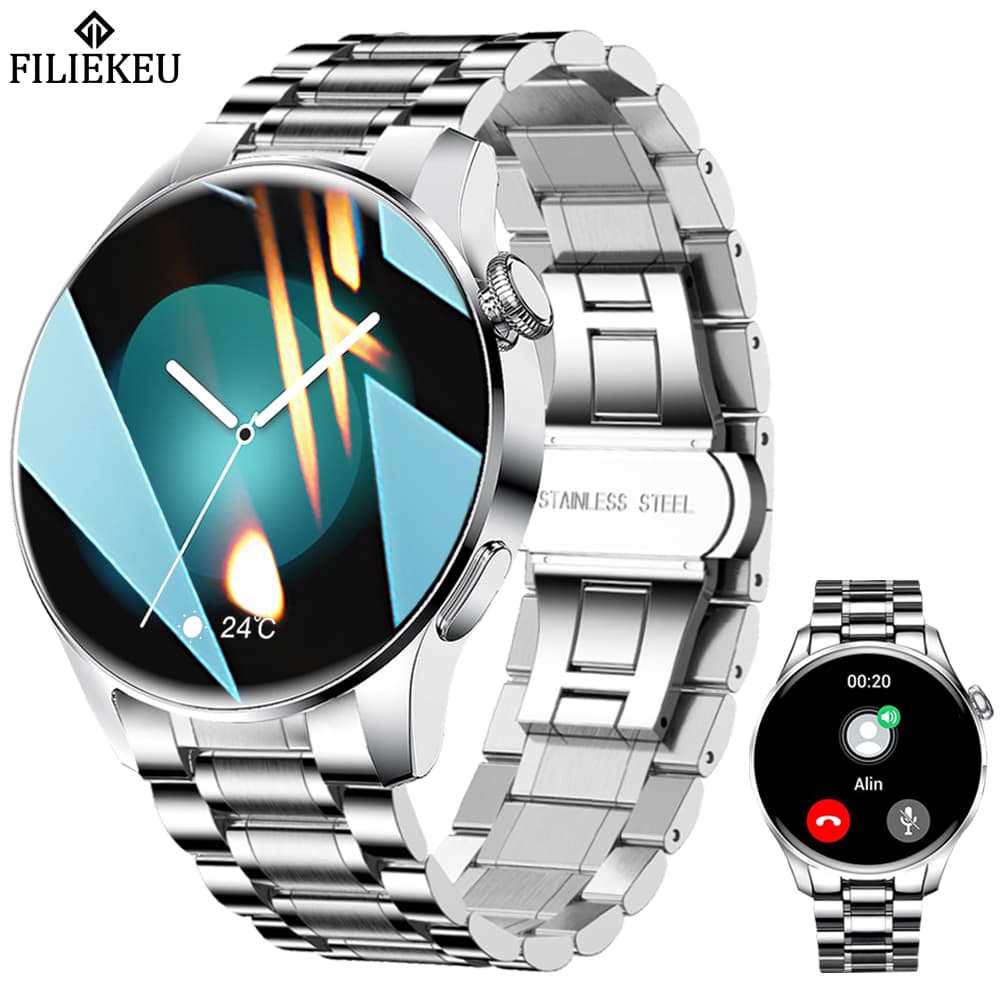 FILIEKEU original relógio smartwatch masculino bluetooth chamada à prova d'água relógio inteligente esportivo
