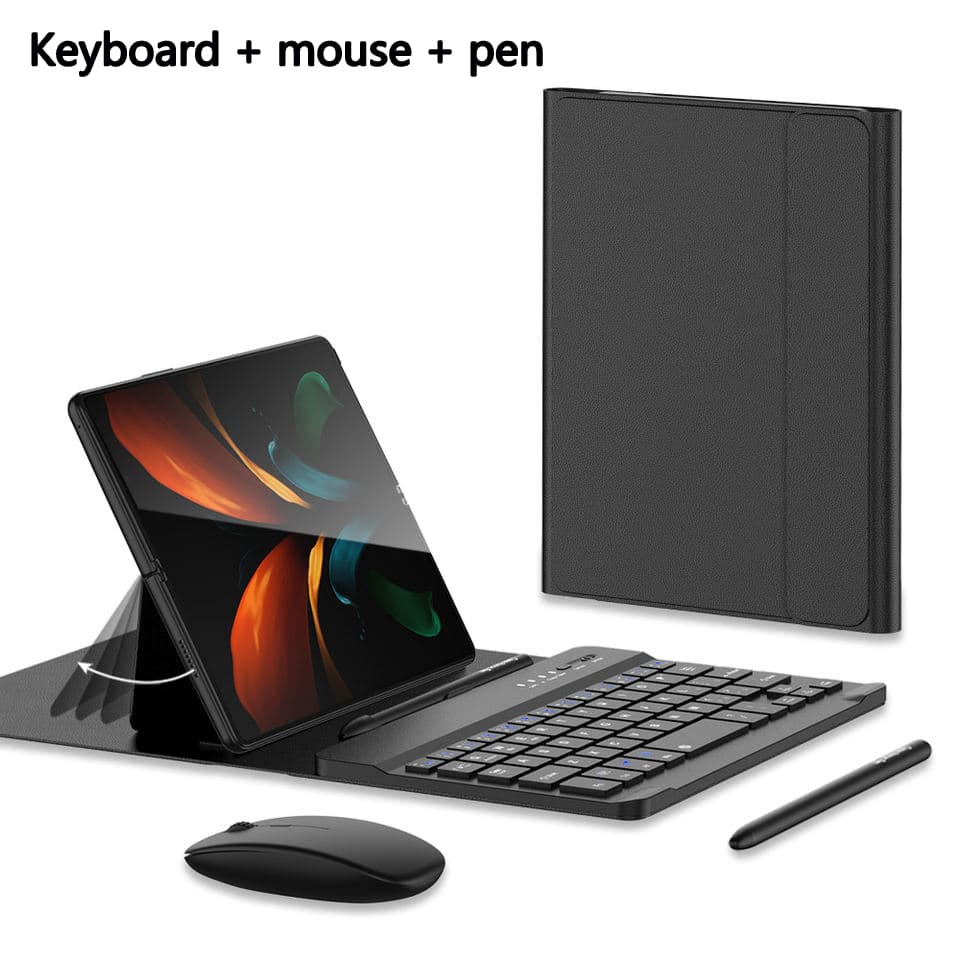 Teclado Sem Fio Para Samsung Galaxy Z Fold 8 7 6 5/4/3 Suporte Dobrável Com Slot Caneta E Mouse