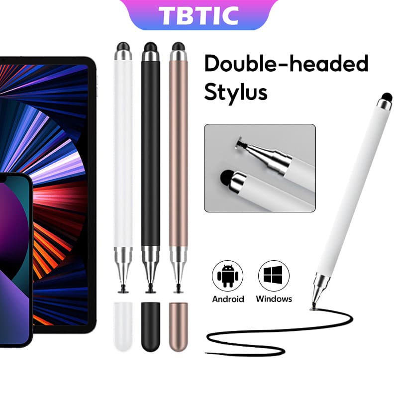Caneta Stylus TBTIC 2 Em 1 Para Android iPad iPhone Tablet Samsung Phone Touch Drawing Pen