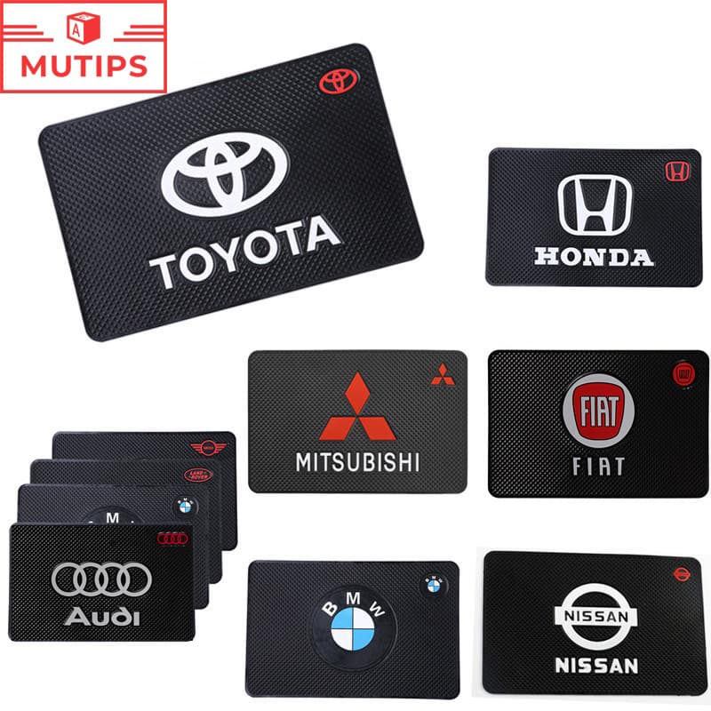 Logotipo Do Carro Almofada Multiuso Antiderrapante De Borracha Suporte Telefone De Fixação Tapete Painel