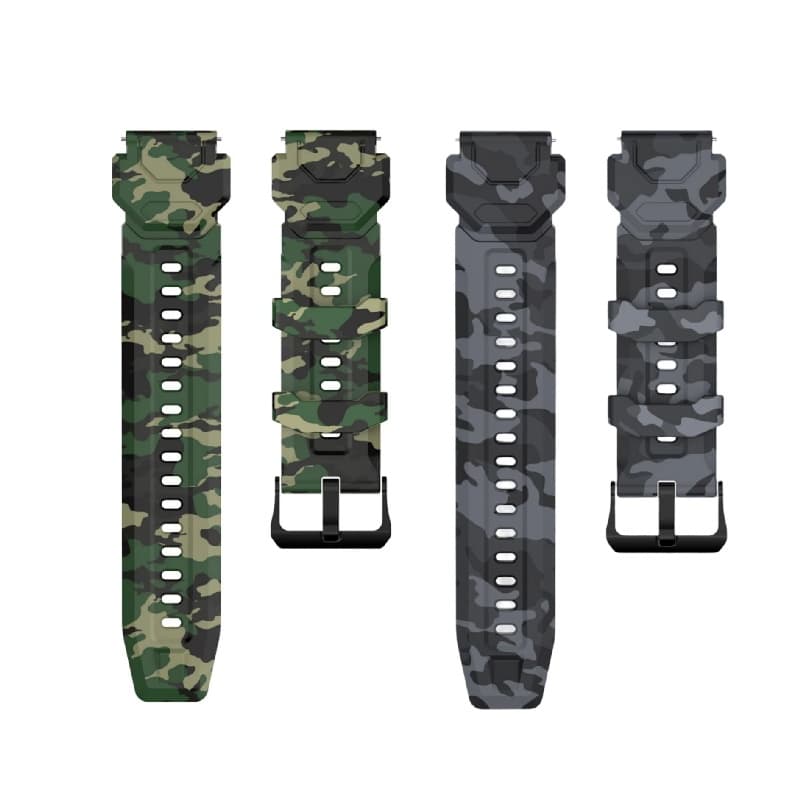 Pulseira De Reposição De Silicone De Camuflagem Para Tanque C20 C21 M2 M1 22MM/20MM Smartwatch Relógio Inteligente Camo