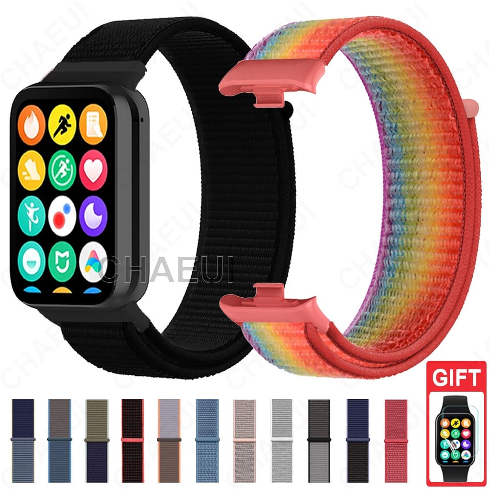 Pulseira De Nylon Substituição Respirável Para Xiaomi Smart Band 10 9 8 7 Pro / Redmi Watch 4 5 6 Active Lite