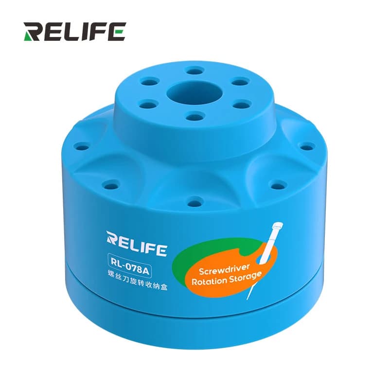 RELIFE RL-078A Chave De Fenda 360 Graus Caixa De Armazenamento De Ferramentas De Manutenção Rotativa Reparo Para Telefones Celulares Caixas Rotativas