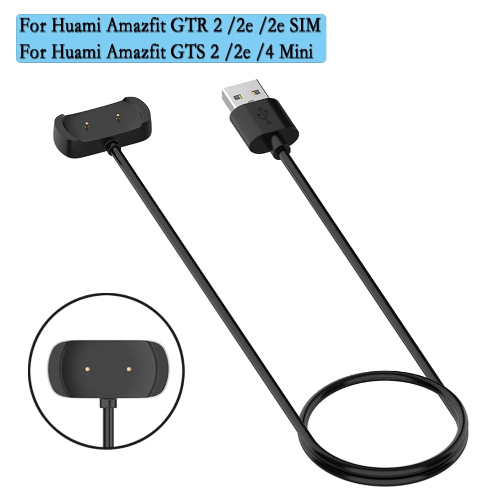 Cabo De Carregamento Rápido USB 1M Para Huami Amazfit GTS 2e Carregador Magnético Portátil Active Edge
