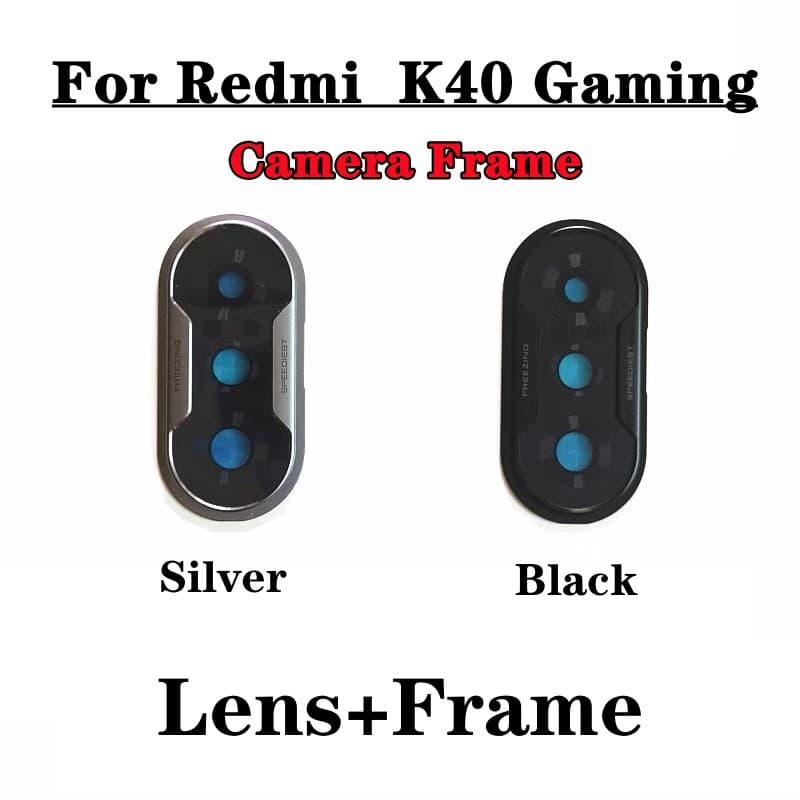 Para Xiaomi Redmi K40 Gaming Câmera Traseira Quadro Capa De Vidro Lente Peças Reposição Smartphone