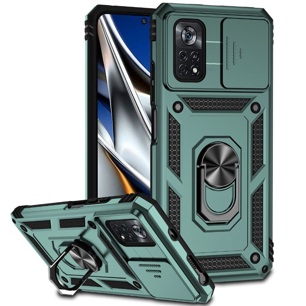 Para Xiaomi POCO X4 Pro 5G , Estojo De Telefone Anti-Queda , Suporte Magnético Carro Doméstico De Anel Rotativo De 360 Graus , De Proteção De Lente