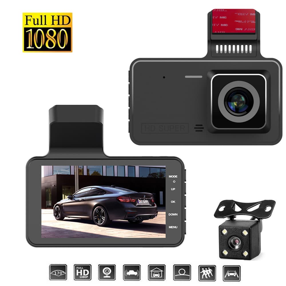 Gravador De Carro Espelho Retrovisor Monitoramento De Lente Dupla HD 1080P Gravação Frontal E Traseira Tela De ultra Alt