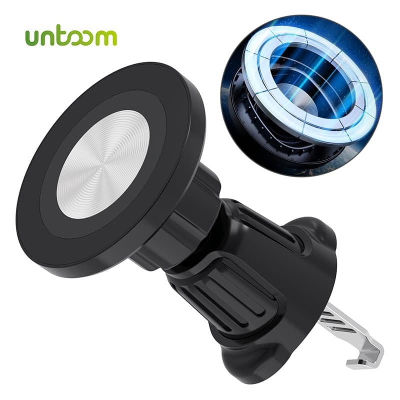 Untoom Magnetic Suporte Do Telefone Com Clipe De Ventilação Ar Para Carro Compatível O MagSafe Ímã Forte iPhone 15 14 Pro Max Samsung