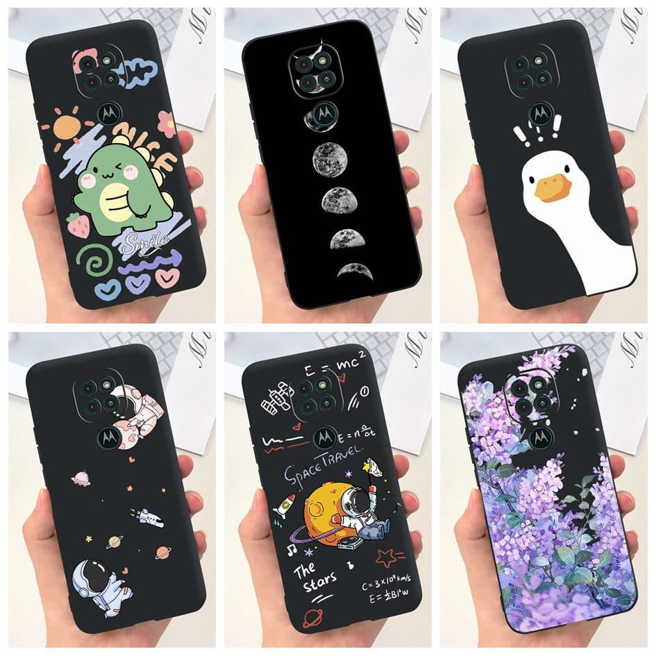 Para Motorola Moto G9 Play Case XT2083 XT2083-1 Capa De Silicone Preto Pato Fofo MotoG9 G 9