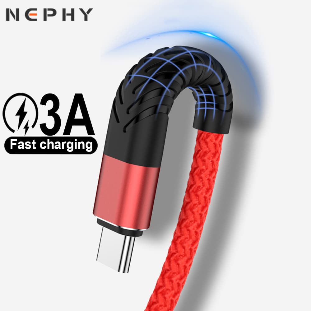 1m 2m 3m Carga Rápida Cabo USB Tipo C Telefone Celular Carregador De Dados USBC 1 2 3 Metros Fio