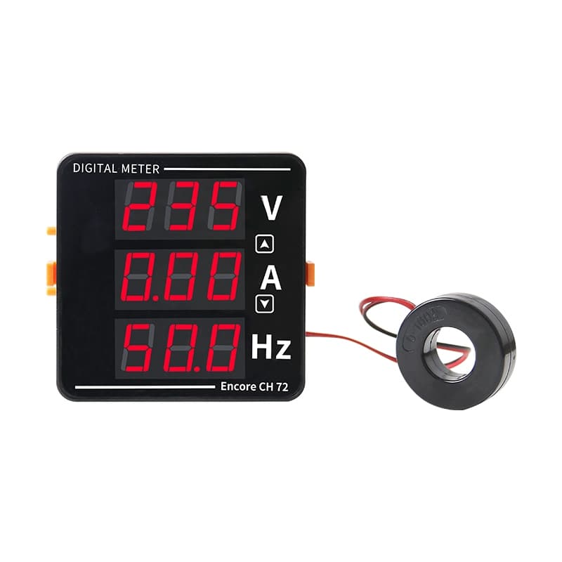 CH72 AC50-500V 0-120A 10-99.9Hz Mostrador Digital De Tensão Amperímetro De Frequência Hertz 72 * 72mm