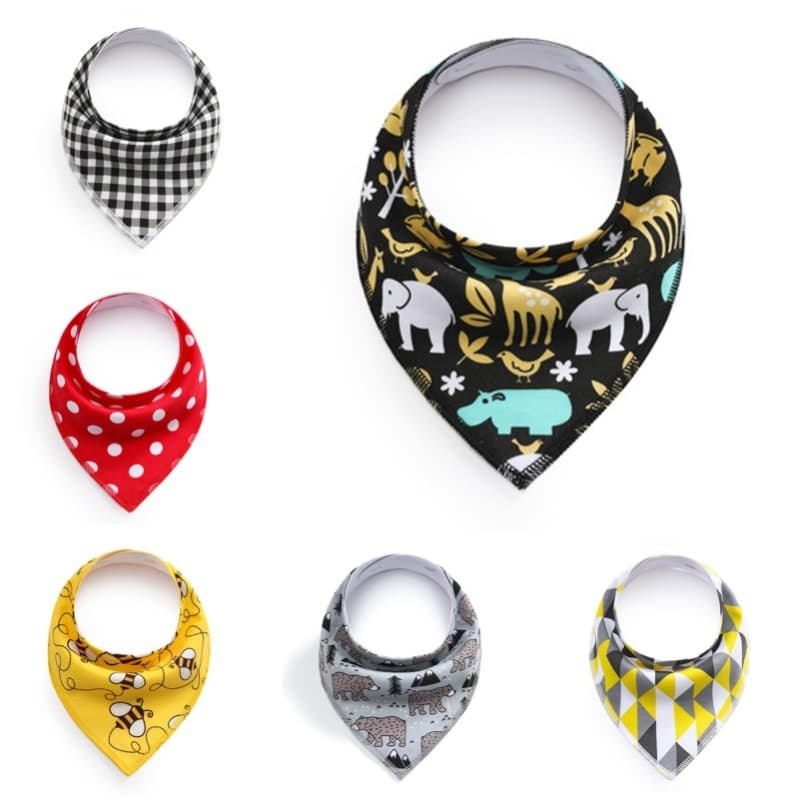Super Macio Unissex Algodão Orgânico Bebê Meninas Meninos Babadores Bandana Conjuntos De Presente De Chá De