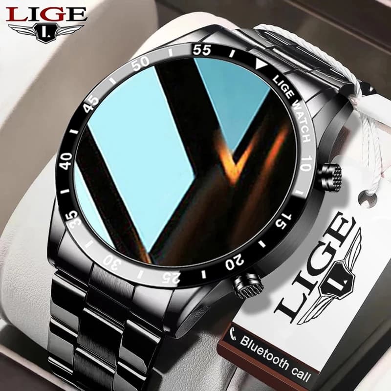LIGE Smartwatch Relógio Inteligente  Cardíaca Para Homens Atividade À Prova D'água Ao Ar Livre Relógios Esportivos