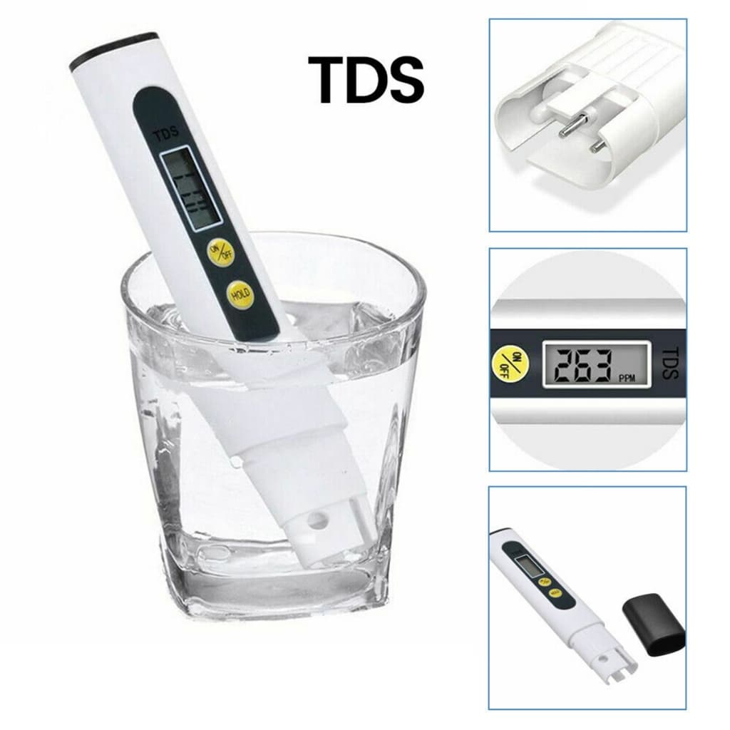 2024 Novo Testador Digital De Qualidade Da Água 1PC Branco TDS EC Faixa De 0 A 9990 Medidor Multifuncional De Pureza Temperatura TEMP PPM