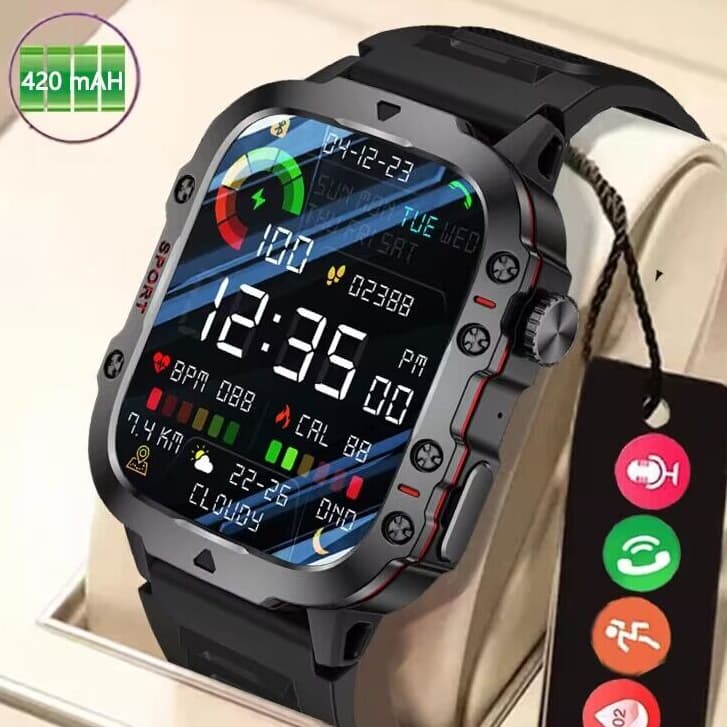 LIGE Relógio Esportivo Smart Watch Homens À Prova D'água 420mAh Monitoramento Da Saúde IP68 D'água