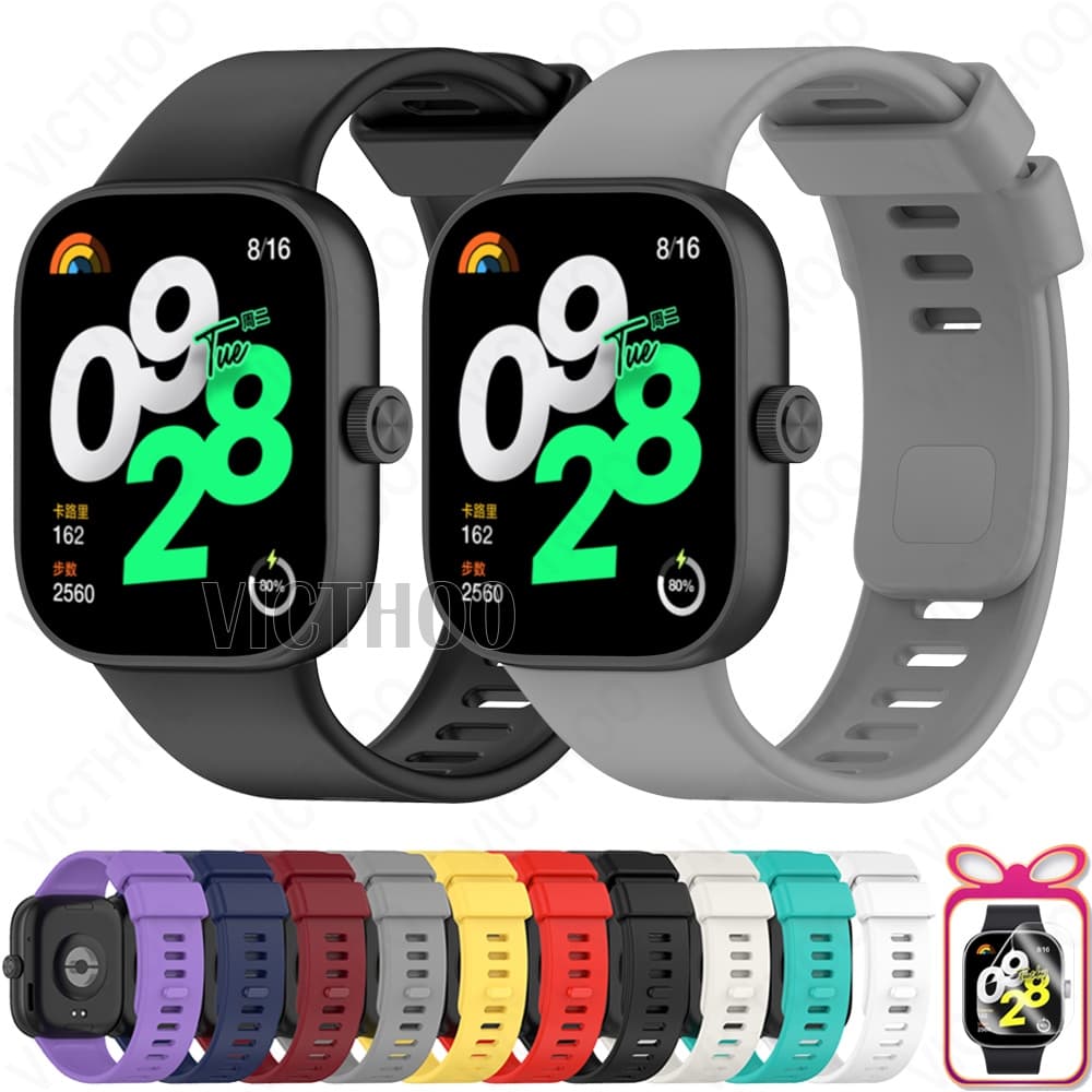 Substituição De Pulseira De Silicone Para Redmi Watch 6 Active Lite 5 4 / Xiaomi Smart Band 10 9 8 Pro