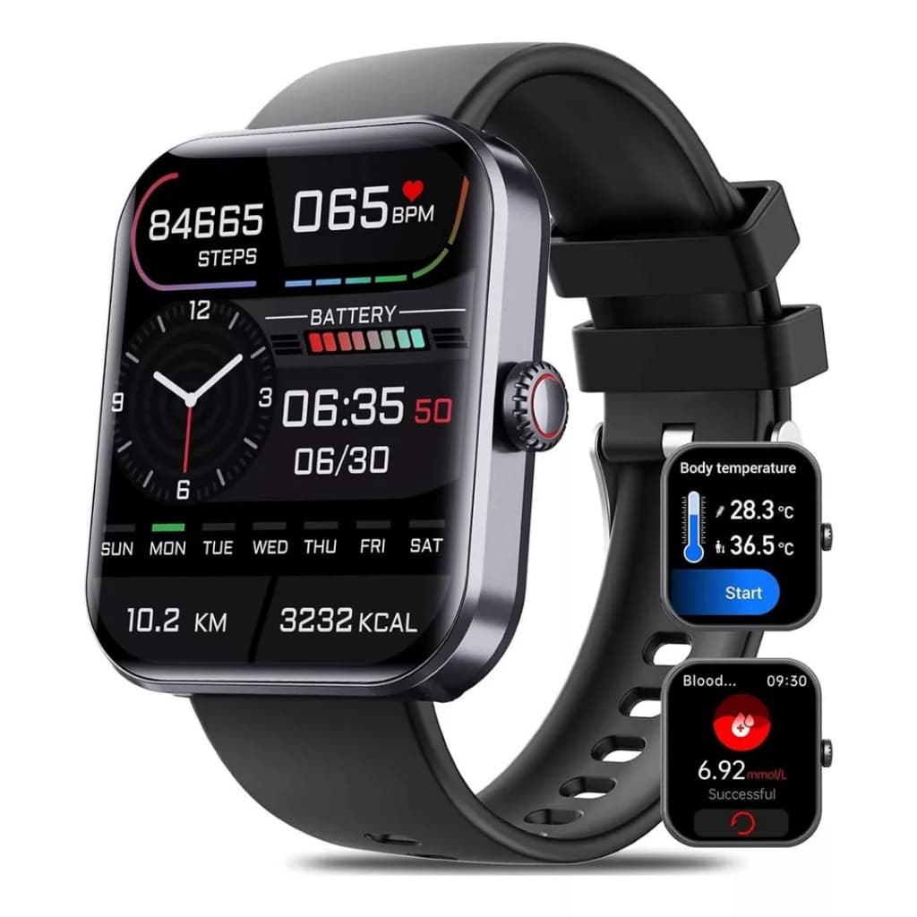 Medidor De Glicose E Pressão Arterial Smartwatch F57l